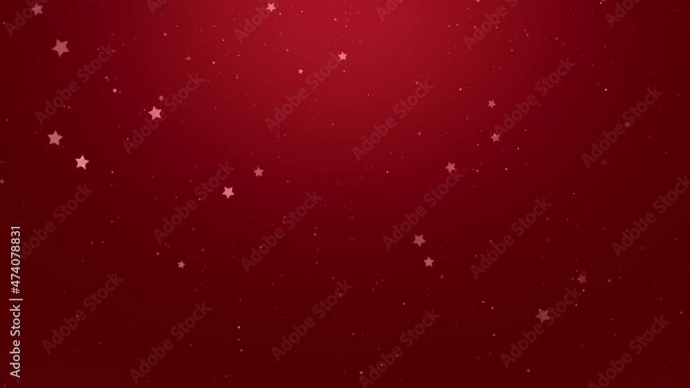 Aufkleber flashing stars and glitter particles shimmering and flickering on red blank background copy space ho