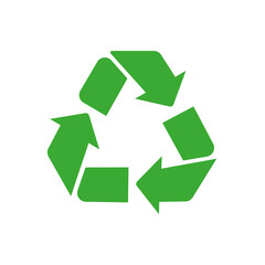 recycle symbol icon. Recycle green vector icon.