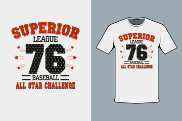 Superior League 76 Baseball Allstar Challenge T-shirt Printing Design