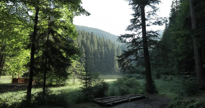 Lake "Bukovinske Oko" in the carpathians