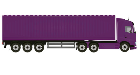 Purple  delivery truck. vector illustration