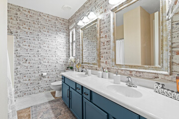 Luxury white master bathroom