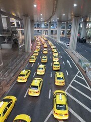Taxis line before Chongqing airport