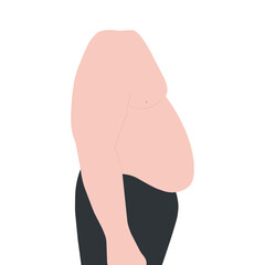 Men fat body vector illustration