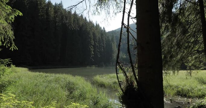Lake "Bukovinske Oko" in the mountains