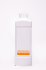 white chemistry bottle with label for your design