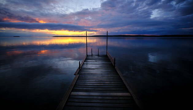 sunset on the pier