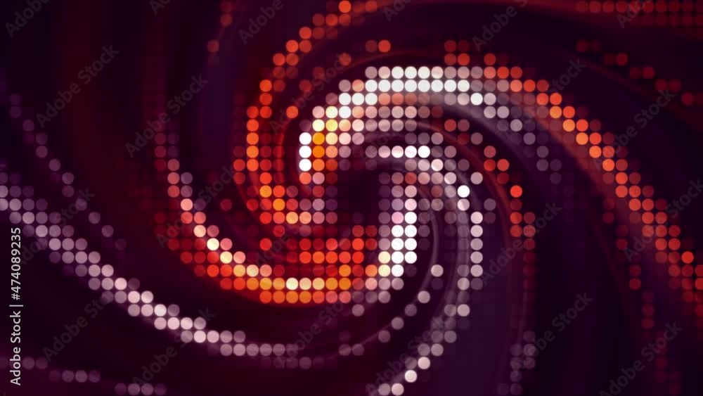 Poster swirling colorful pixelated retro background, seamless loop. motion. squared screen with spreading l