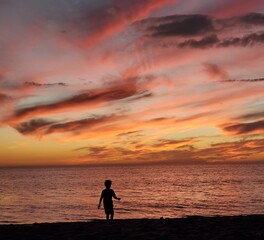Fototapeta premium sunset at the beach