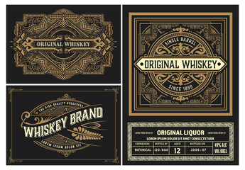 Set of 3 Vintage Labels for Packing