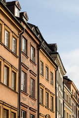 Vintage architecture in the old town of Warsaw - 474093638