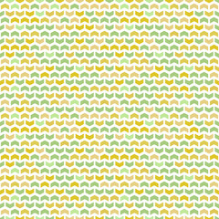 Geometric vector pattern with colored arrows. Geometric modern yellow and green ornament. Seamless abstract background