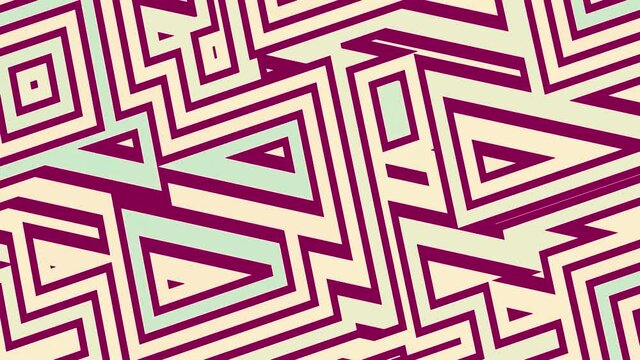Pattern in style of pattern maze. Design. Rotating ornament with maze elements. Geometric polyline ornament on white background
