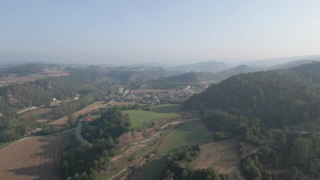 Drone flying over Orista, Barcelona, Catalu&ntilde;a.