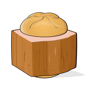 loaf of meat with bun on top clip art preview