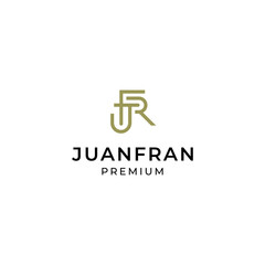 JFR logo vector icon illustration simple style for your business