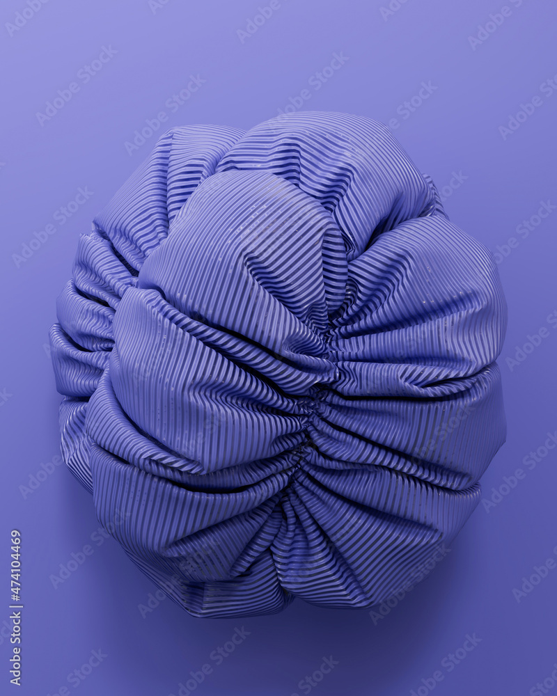Poster 3d rendering of soft shapes on purple background. circle abstract frames templates with copy space f