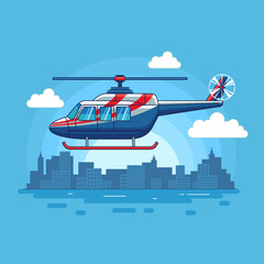 Helicopter illustration vector design