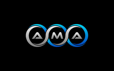 AMA Letter Initial Logo Design Template Vector Illustration