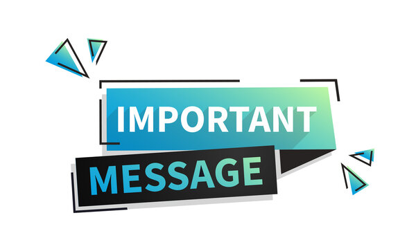 Important message concept, modern banner vector stock illustration