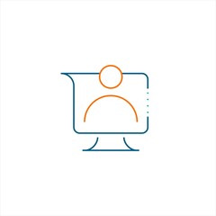 online education home student learning logo icon line style graphic design vector