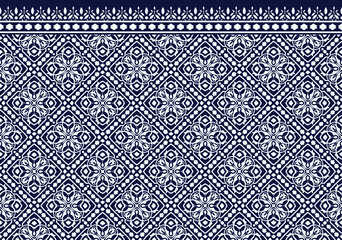 Ethnic fabric texture pattern Abstract Geometric Vector Aztec oriental illustration retro embroidery repeating ceramic tile 