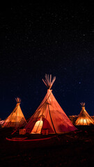 tepees at night © Craig