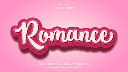 Romance Editable Text Effect