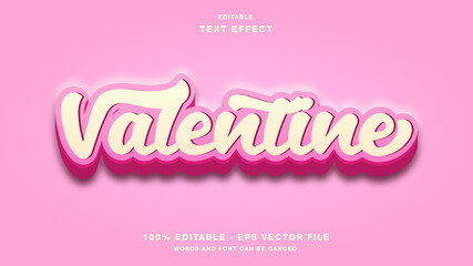 Valentine Day editable text effect