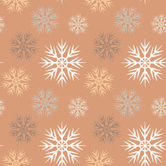 A seamless pattern on a square background is snowflakes. Design element
