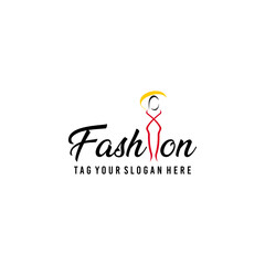 fashion logo illustration vector. Muslim clothing boutique logo.