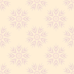 A seamless pattern on a square background is snowflakes. Design element