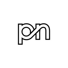 PN Letter Initial Logo Design Template Vector Illustration