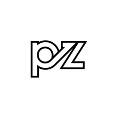 PZ Letter Initial Logo Design Template Vector Illustration