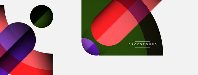 Trendy shapes, color minimal design composition, lines and shadows for wallpaper banner background or landing page