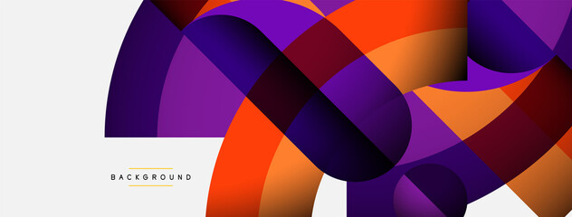 Trendy shapes, color minimal design composition, lines and shadows for wallpaper banner background or landing page