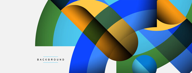 Fototapeta premium Trendy shapes, color minimal design composition, lines and shadows for wallpaper banner background or landing page