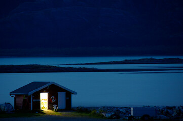 Fishing cabin, Helgelandskysten, Norway. 