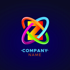 This an abstract colorful Z letter Vector logo for Business Company, Brand Logo, abstract colorful illustration