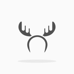 Reindeer antler Headband icon. Solid or glyph style. Vector illustration. Enjoy this icon for your project.