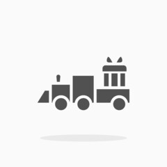 Train toy icon. Solid or glyph style. Vector illustration. Enjoy this icon for your project.