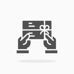 Gift Card Christmas icon. Solid or glyph style. Vector illustration. Enjoy this icon for your project.