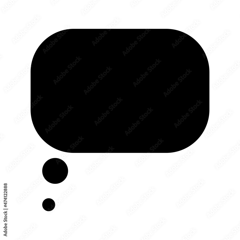 Poster speech chat box icon. black sign. app element. dialogue symbol. communication concept. vector illust