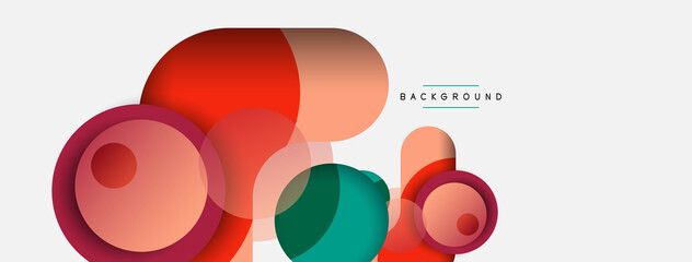 Creative geometric wallpaper. Minimal abstract background. Circles composition vector illustration for wallpaper banner background or landing page