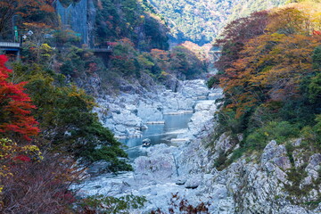 View of oboke gorge in Miyoshi city, Tokushima, Shikoku, Japan