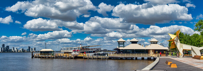 From Elizabeth Quay in Perth WA you can catch a ferry to South Perth for shopping, restaurants or go to the Zoo.