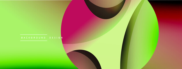 Creative geometric wallpaper. Minimal abstract background. Circle and wave composition vector illustration for wallpaper banner background or landing page