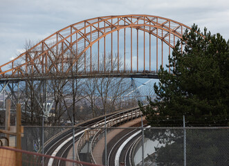 Patullo Bridge over the Fraser River from New Westminster to Surrey.