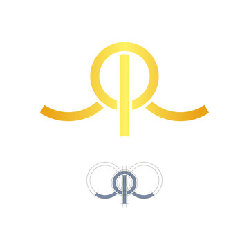letter r r monogram logo design