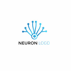 neuron brain logo icon with clean background. Coral Seaweed logo design inspiration
